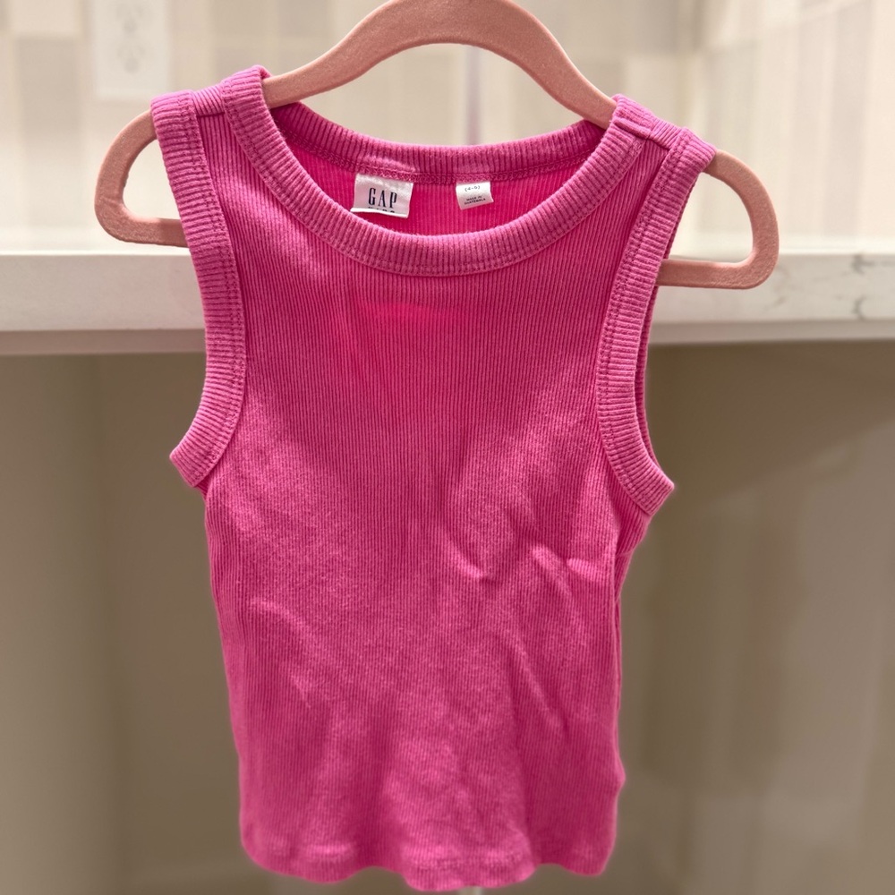 GAP Pink Sleeveless Tank Top Vibrant Cotton
